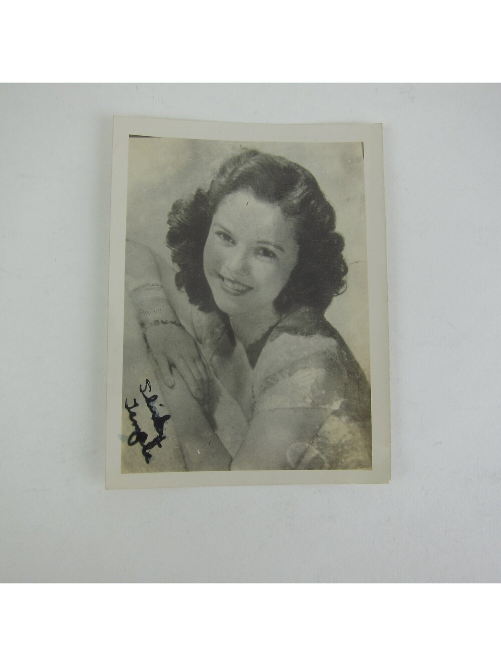 Shirley Temple Photograph Portrait Hollywood Actress Headshot Vintage 1940s